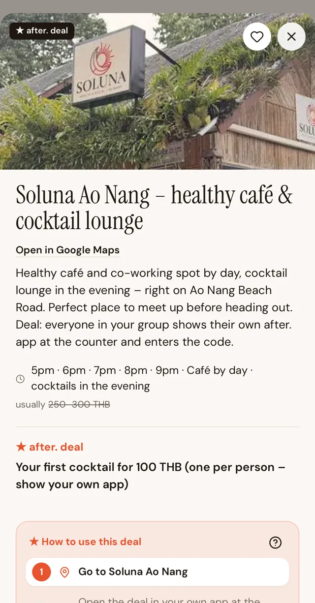 An after. deal at Soluna Ao Nang